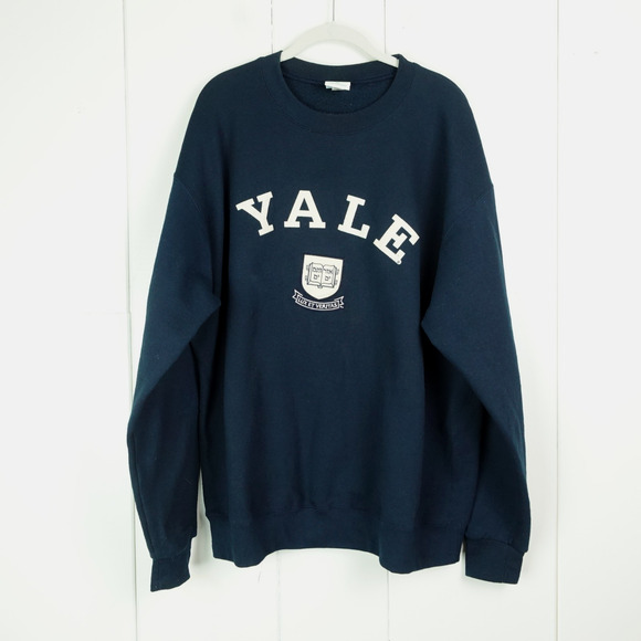 Yale Champion Sweatshirt Unisex SZ XL Fleece Embroidered Logo Preppy Collegiate - Picture 1 of 8